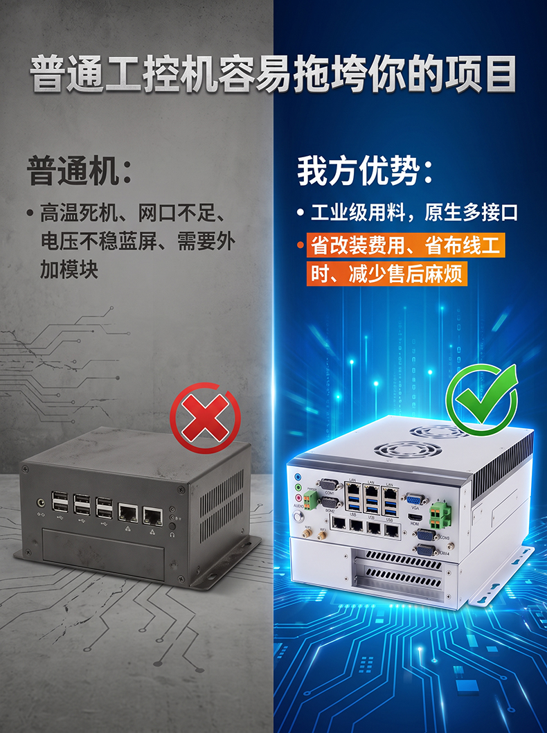 BOX工控机,散热齿上带风扇MIS-EPIC08-2E/PE