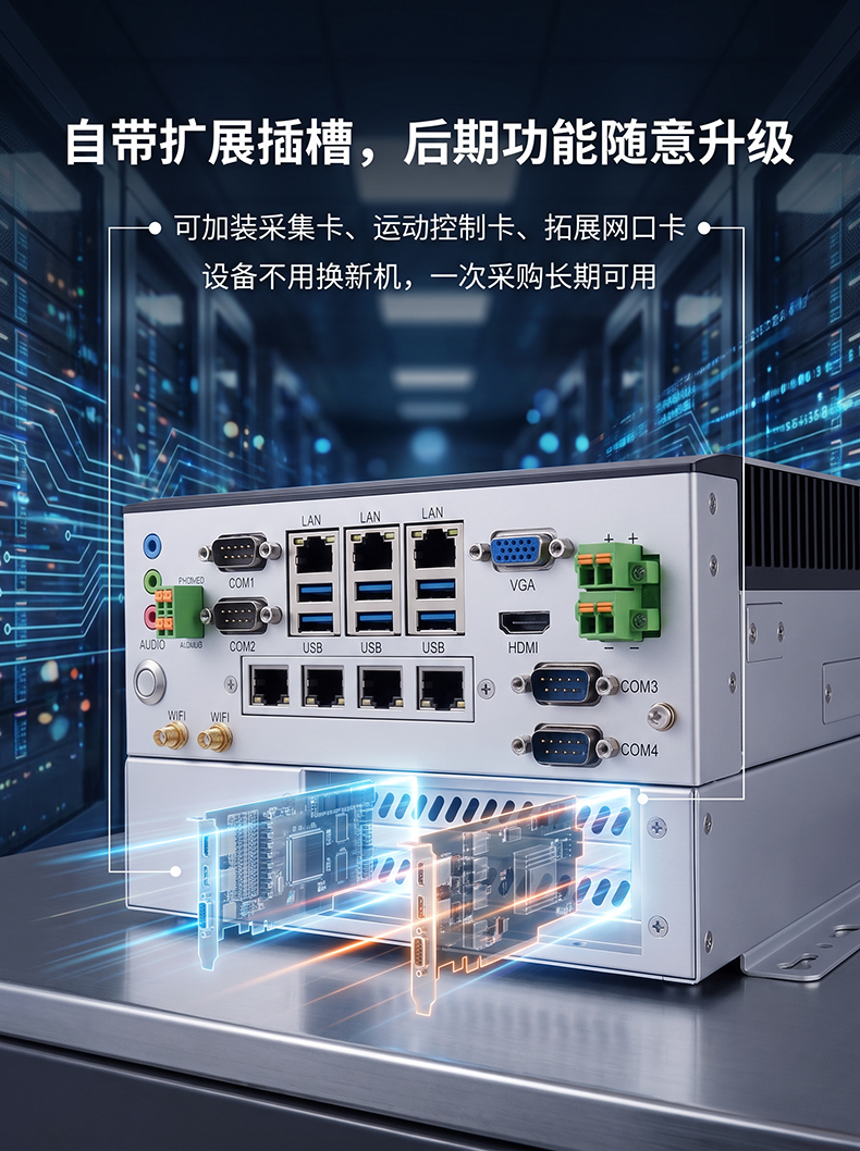 BOX工控机,散热齿上带风扇MIS-EPIC08-2E/PE