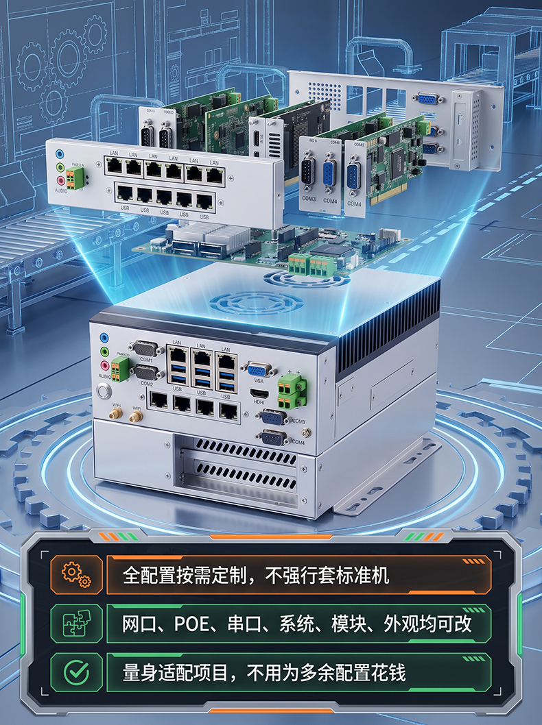 BOX工控机,散热齿上带风扇MIS-EPIC08-2E/PE