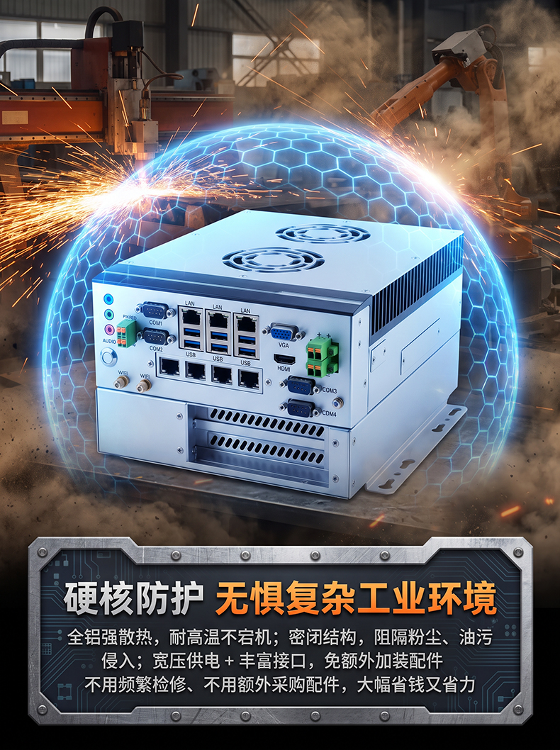 BOX工控机,散热齿上带风扇MIS-EPIC08-2E/PE