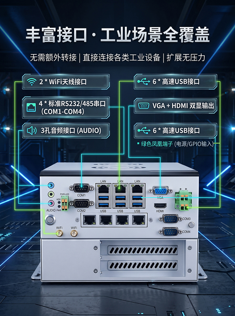 BOX工控机,散热齿上带风扇MIS-EPIC08-2E/PE