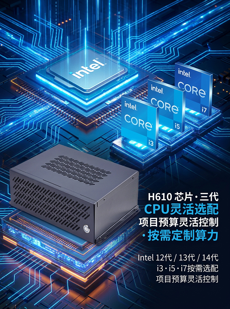嵌入式AI边缘计算盒子MIS-H610MXM
