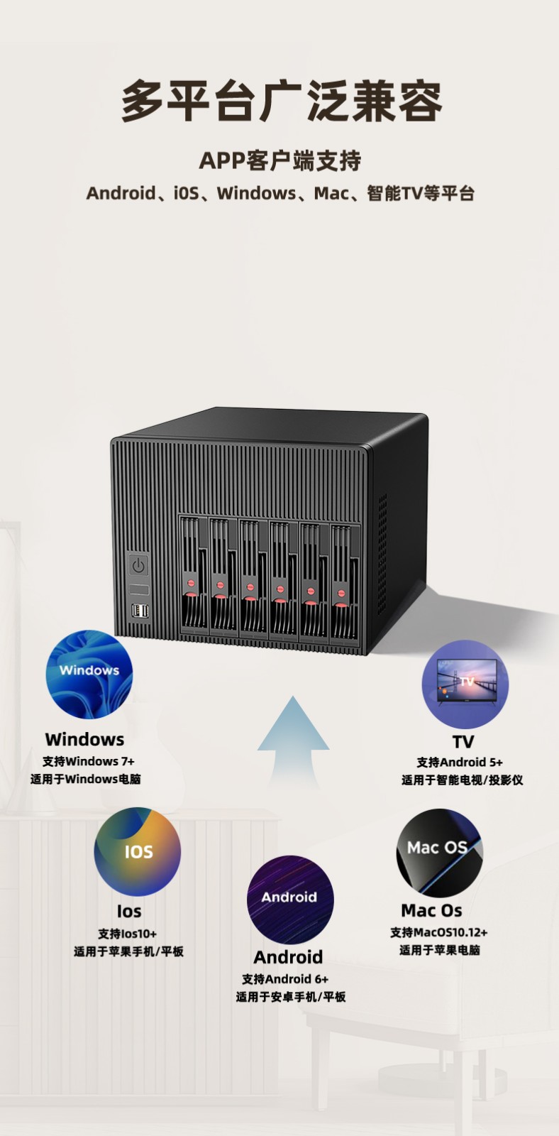 NAS私有云硬件平台NAS-06N100